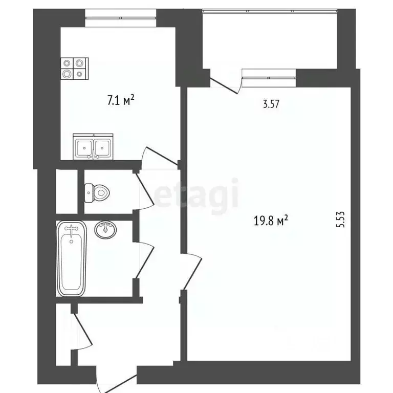 1-к кв. Москва ул. Артюхиной, 20К2 (37.8 м) - Фото 2