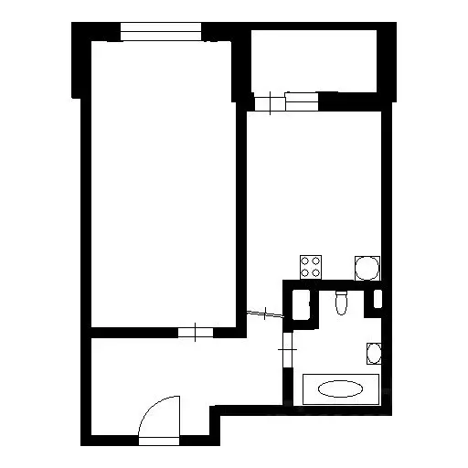 1-к кв. Санкт-Петербург ул. Крыленко, 1к1с4 (40.0 м) - Фото 2
