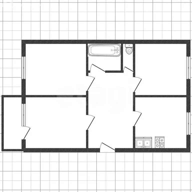 3-комнатная квартира: Сатка, проспект Мира, 13А (58.5 м) - Фото 1