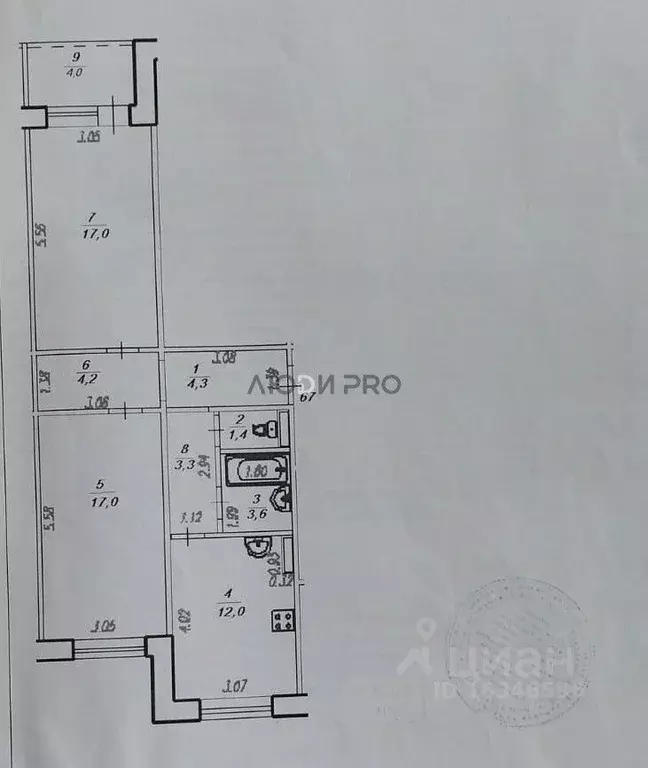 2-к кв. Башкортостан, Уфа Шакша-Южная жилрайон, ул. Гвардейская, 58/2 ... - Фото 2