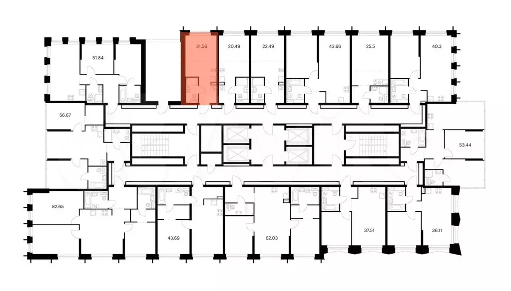 Квартира-студия, 21,6 м, 20/32 эт. - Фото 1