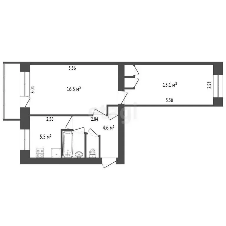 2-комнатная квартира: Вологда, улица Ветошкина, 18 (43.9 м) - Фото 0