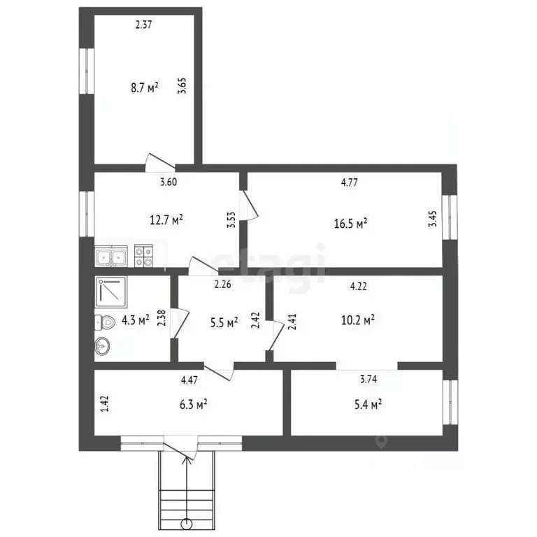 3-к кв. Ямало-Ненецкий АО, Тарко-Сале Пуровский район, ул. ... - Фото 1