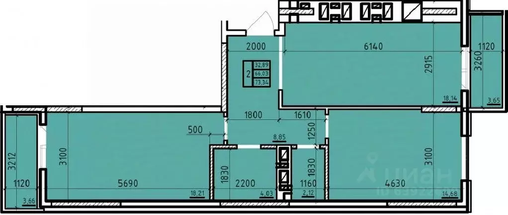 2-к кв. Ростовская область, Таганрог 5-й мкр,  (73.34 м) - Фото 0