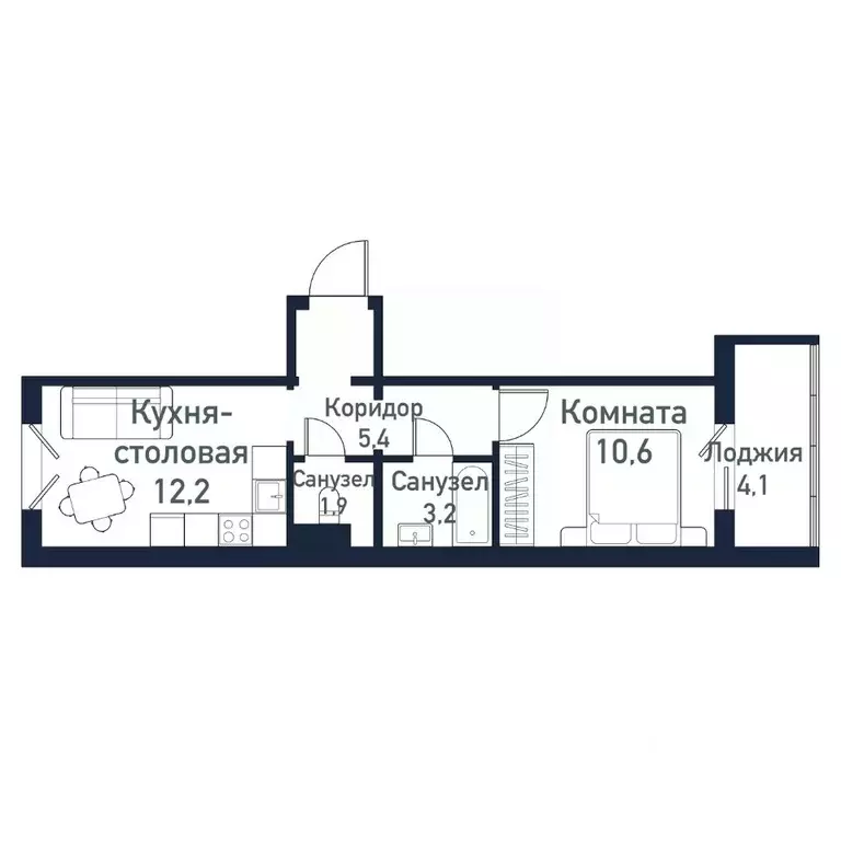 1-к кв. Челябинская область, Челябинский городской округ, пос. ... - Фото 1