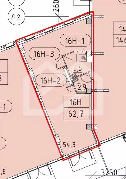 Торговая площадь в Москва Марк жилой комплекс, к2 (63 м) - Фото 2