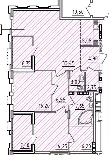 3-к. квартира, 107 м, 6/9 эт. - Фото 1