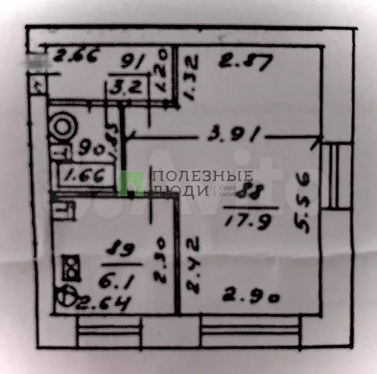 1-к. квартира, 30,2 м, 5/5 эт. - Фото 0