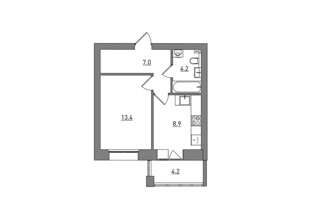 1-к кв. Кировская область, Киров городской округ, пос. Чистые Пруды ... - Фото 2