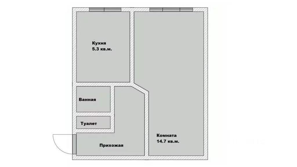 Квартира, 1 комната, 29.4 м - Фото 2