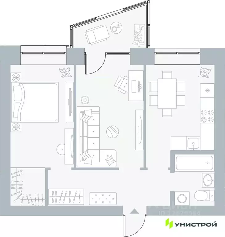 2-к кв. Пермский край, Пермь Рионская ул., 4А (51.96 м) - Фото 0