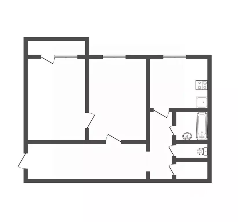 2-к кв. Кемеровская область, Прокопьевск ул. Селиванова, 6 (55.6 м) - Фото 1