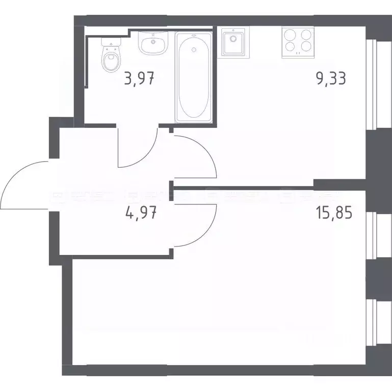 1-к кв. Татарстан, Казань ул. Сибирский Тракт, 34к9 (34.1 м) - Фото 1