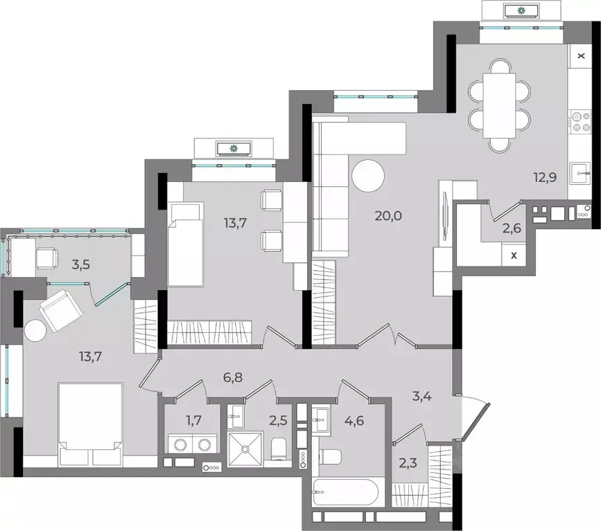 2-к кв. Удмуртия, Ижевск Северо-Западный жилрайон, 2-й мкр, Новый ... - Фото 1