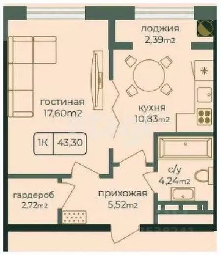 1-к кв. Дагестан, Каспийск просп. Акулиничева (43.3 м) - Фото 0