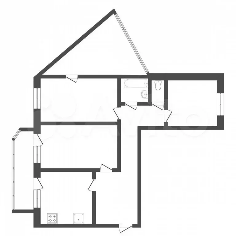 3-к. квартира, 91 м, 3/9 эт. - Фото 0