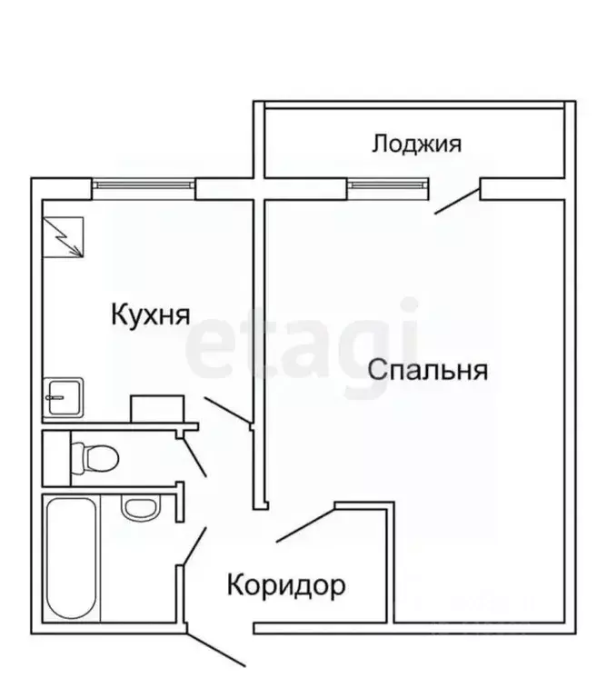 1-к кв. Смоленская область, Смоленск ул. Николаева, 75 (34.1 м) - Фото 1