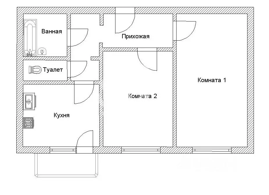 2-к кв. Бурятия, Улан-Удэ 113-й мкр, 21 (50.0 м) - Фото 2