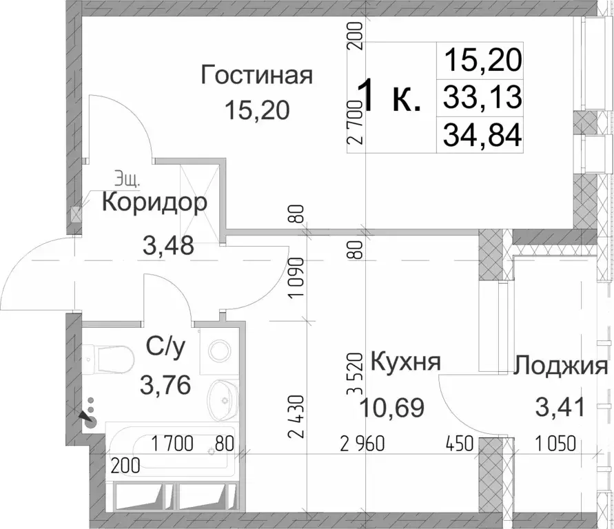 Продаётся 1-к квартира, 33.13 м - Фото 0