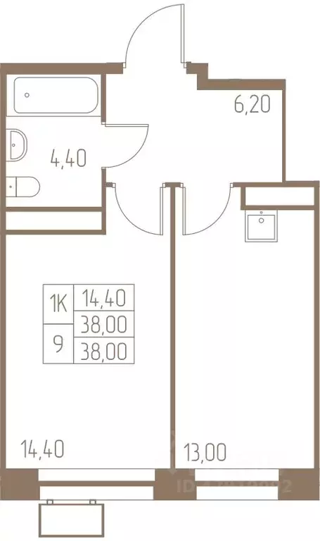 1-к кв. Московская область, Пушкино Фабрикант жилой комплекс, 1 (38.0 ... - Фото 1