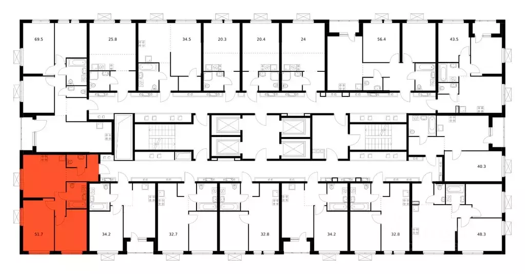 2-к кв. Приморский край, Владивосток ул. Борисенко, 48к2 (51.7 м) - Фото 2