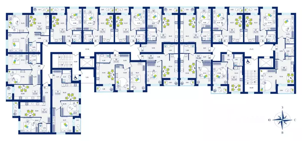 1-к кв. Калининградская область, Зеленоградск  (42.27 м) - Фото 2