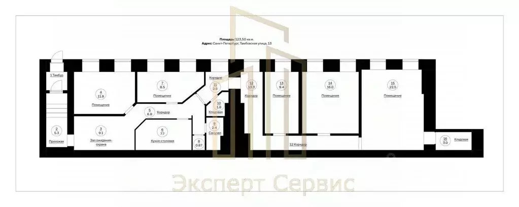 Офис в Санкт-Петербург Тамбовская ул., 13 (123 м) - Фото 2