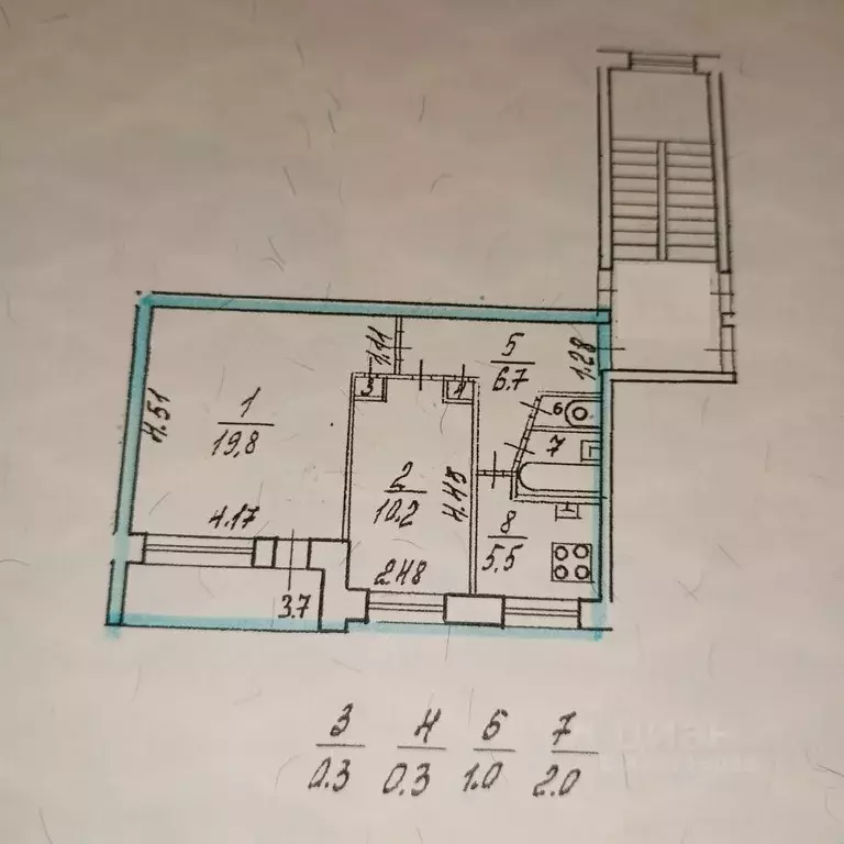 2-к кв. Санкт-Петербург ул. Добровольцев, 40К2 (45.8 м) - Фото 1