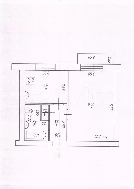 1-к. квартира, 37 м, 3/3 эт. - Фото 0