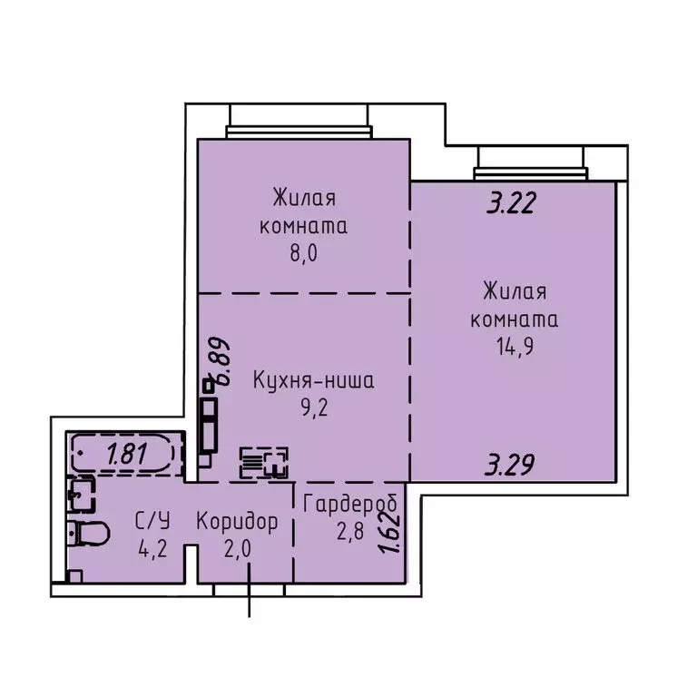 2-комнатная квартира: Иркутск, Култукская улица, 16 (41.1 м) - Фото 0