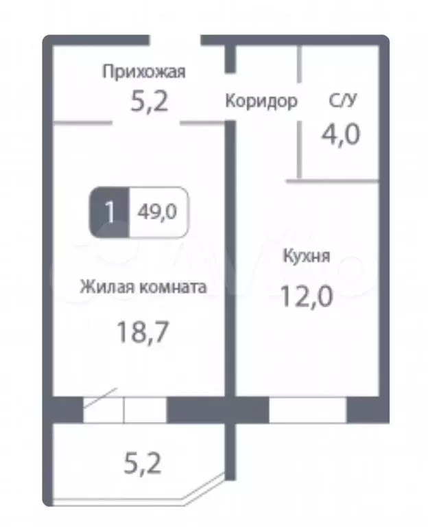 1-к. квартира, 49 м, 17/17 эт. - Фото 0