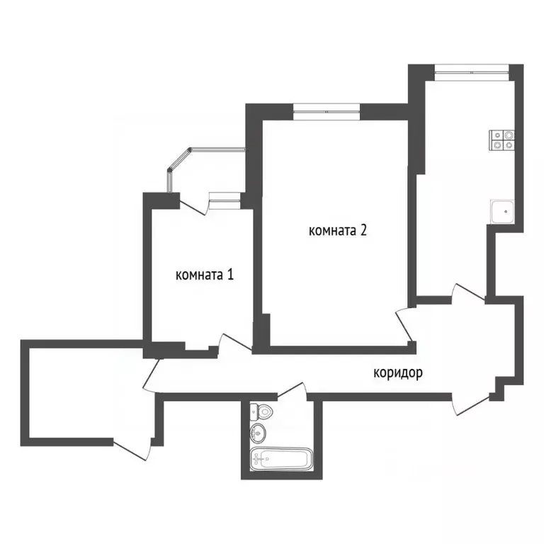 2-к кв. Тюменская область, Тюмень ул. Максима Горького, 68 (82.0 м) - Фото 2