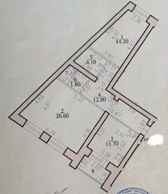2-к кв. Чувашия, Чебоксары просп. Максима Горького, 12 (76.4 м) - Фото 2