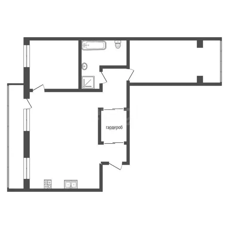 Квартира, 3 комнаты, 62.2 м - Фото 1