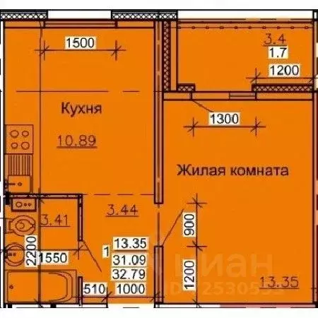 1-к кв. Алтайский край, Барнаул ул. Союза Республик (32.45 м) - Фото 0