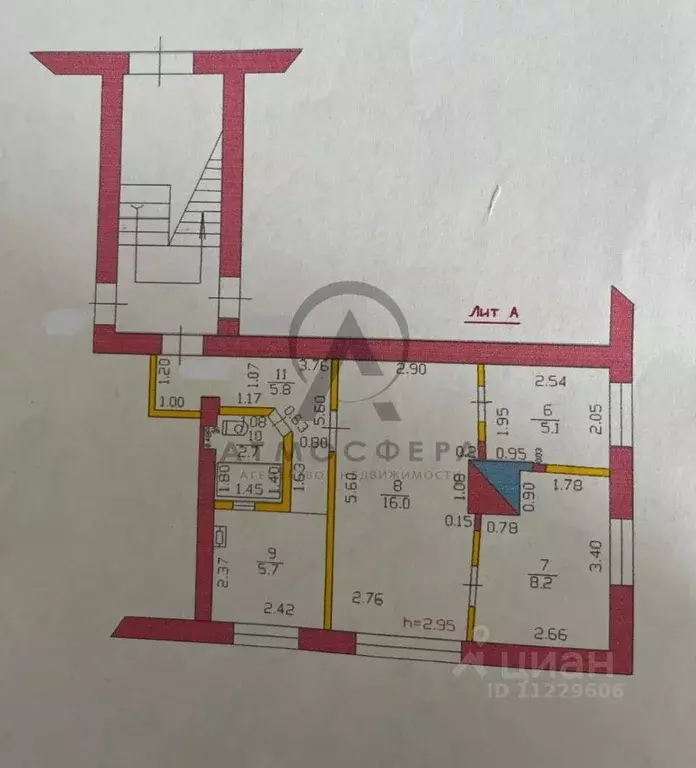 3-к кв. Краснодарский край, Апшеронск Пролетарская ул. (44.9 м) - Фото 2