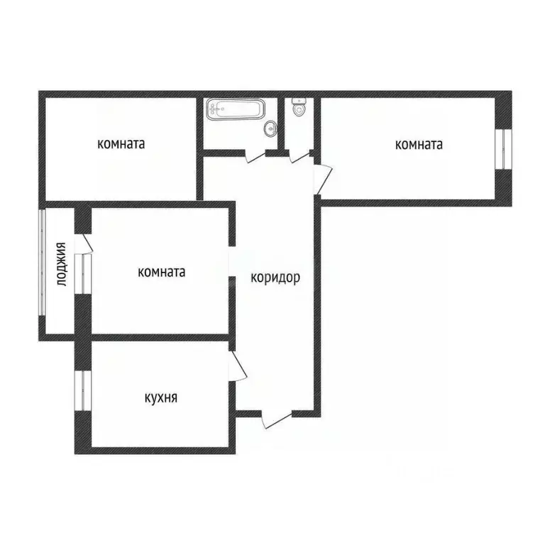 3-к кв. Курганская область, Курган ул. Коли Мяготина, 131А (61.9 м) - Фото 1