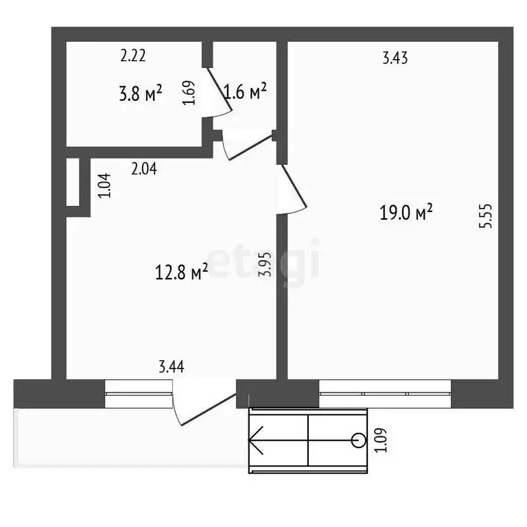 Помещение свободного назначения (35 м) - Фото 1