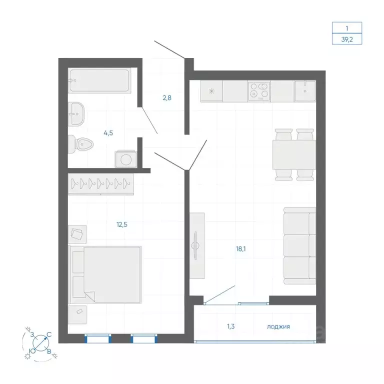 1-к кв. Свердловская область, Екатеринбург ул. Вильгельма де Геннина, ... - Фото 2
