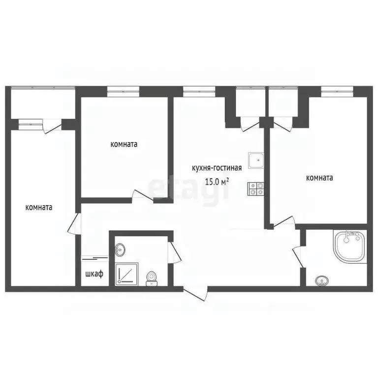 4-к кв. Московская область, Реутов Ашхабадская ул., 25 (97.6 м) - Фото 2