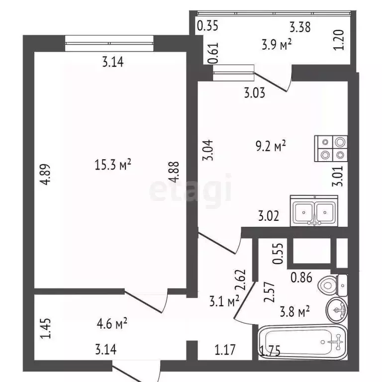 1-к кв. Санкт-Петербург ул. Архивная, 7 (36.0 м) - Фото 1