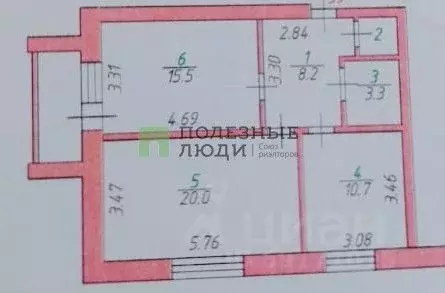 2-к кв. Орловская область, Орел Пожарная ул., 30 (59.2 м) - Фото 1