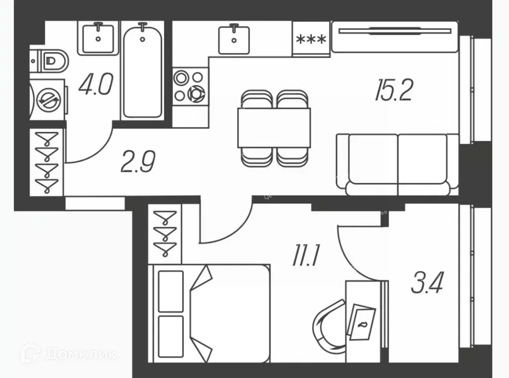 Продаётся 1-к квартира, 36.6 м - Фото 1