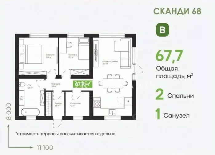 Дом в Новосибирская область, Мошковский район, пос. Октябрьский, Южный ... - Фото 1