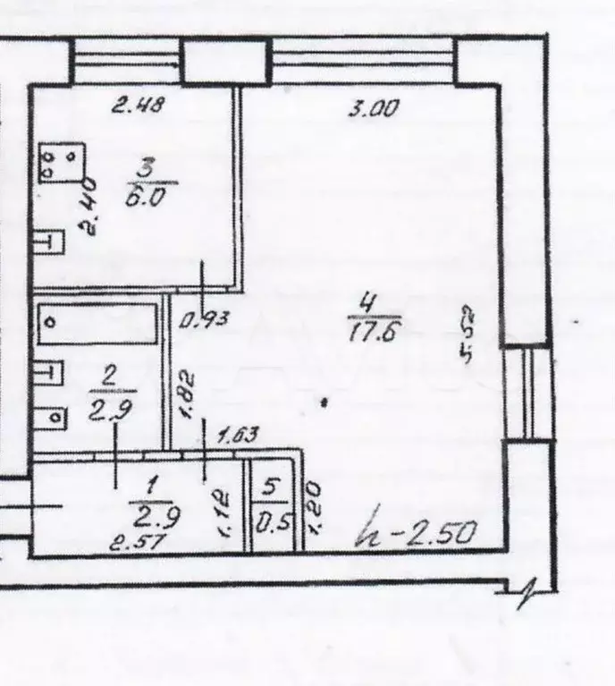 1-к. квартира, 30 м, 5/5 эт. - Фото 0