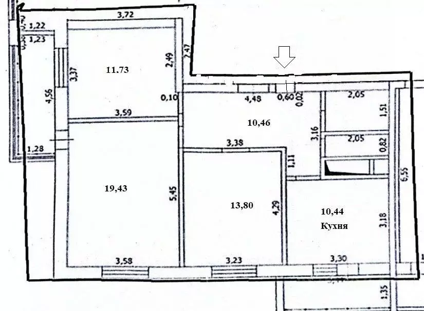 3-к кв. Оренбургская область, Оренбург ул. Лукиана Попова, 103 (70.9 ... - Фото 2