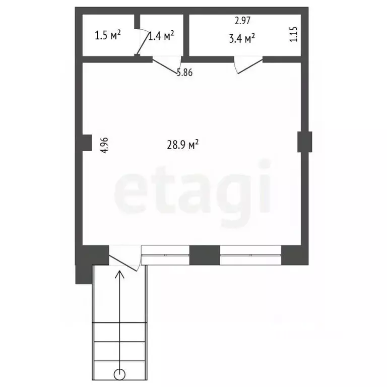 Офис в Крым, Ялта ул. Красноармейская, 13 (35 м) - Фото 2