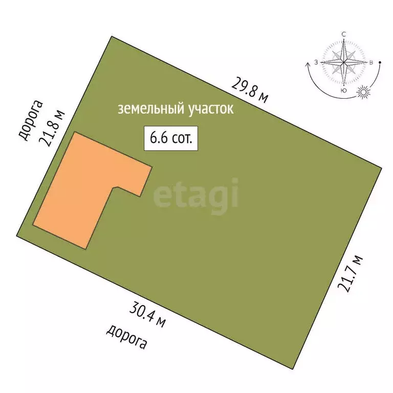 Участок в Усинск, садовое некоммерческое товарищество Космос (6.6 м) - Фото 0