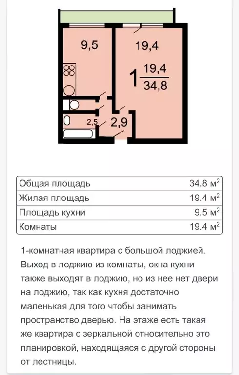 1-к кв. Москва Маломосковская ул., 5 (37.0 м) - Фото 1