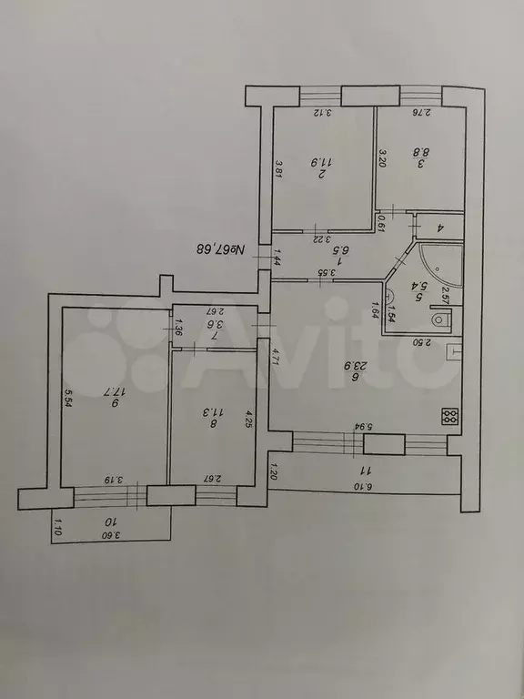 5-к. квартира, 95 м, 3/5 эт. - Фото 0